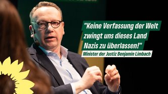 GRÜNE in Verantwortung – "Gemeinsam Demokratie verteidigen" mit NRW-Justizminister Benjamin Limbach